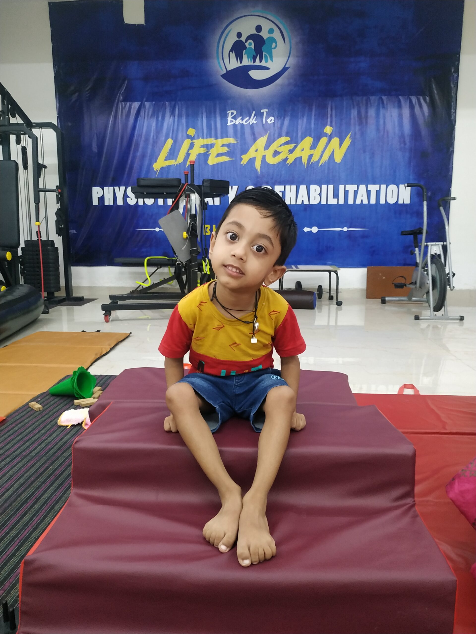 Therapist guiding a patient through stretching